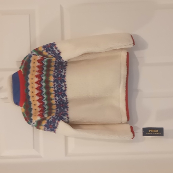 POLO RALPH LAUREN Girls Fair Isle Full-Zip Teddy Fleece Jacket Hard to Find! - Picture 10 of 10